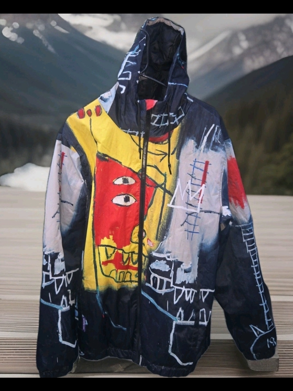 Jean Michel Basquiat X Members Only  Men's XL Hooded Art Jacket - Picture 2 of 16